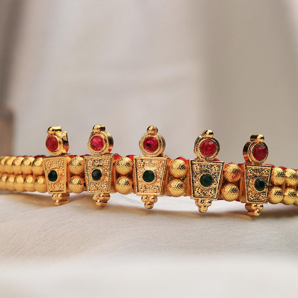 Kolhapuri Square Motif Temple Choker Set