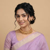 Kolhapuri Pearl Temple Statement Choker Set