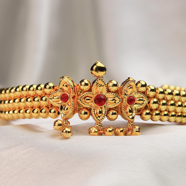 Kolhapuri Gold Bead Designer Necklace