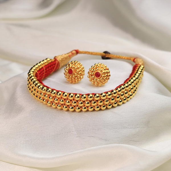 Kolhapuri Black Bead Designer Necklace