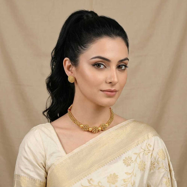 Kolhapuri Multi Bead Cluster Necklace