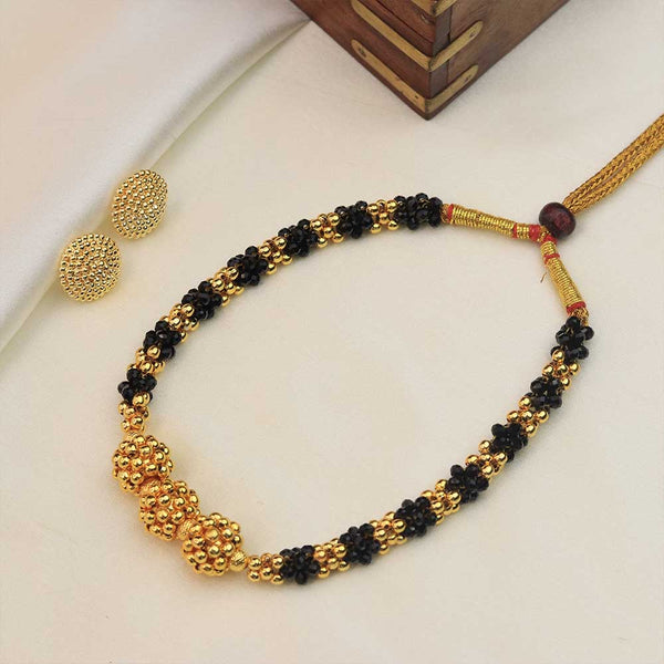 Kolhapuri Black Gold Fusion Necklace
