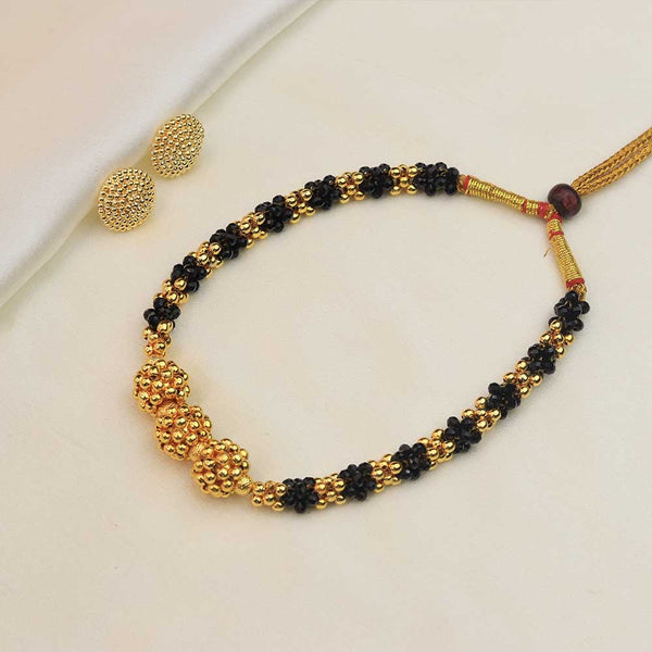 Kolhapuri Black Gold Fusion Necklace