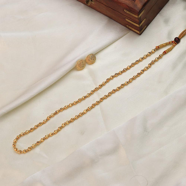 Kolhapuri Textured Gold Bead Chain