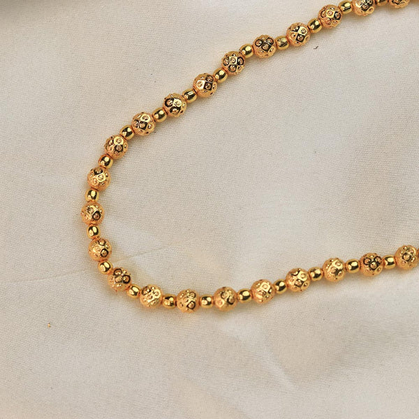 Kolhapuri Textured Gold Bead Chain
