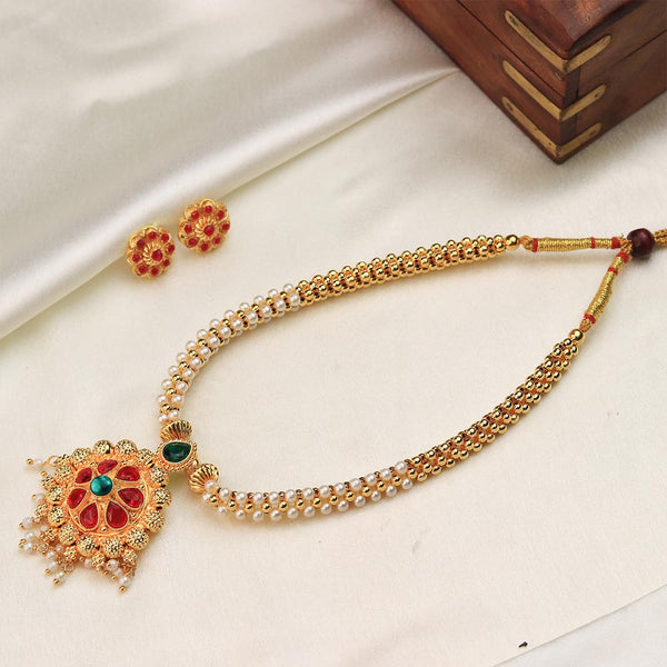 Floral Stone Temple Mangalsutra