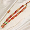 Dual Tone Beaded Pendant Necklace