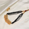 Designer Temple Black Bead Necklace
