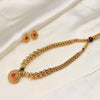 Floral Cluster Gold Necklace