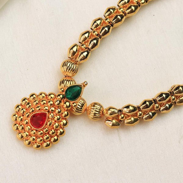 Floral Cluster Gold Necklace