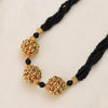 Black Beaded Gold Necklace