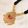 Black Thread Temple Necklace
