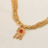 Multi-Strand Gold Bead Necklace