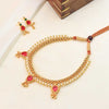 Black Bead Pendant Necklace