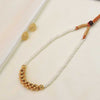 Ivory Pearl Gold Bead Necklace