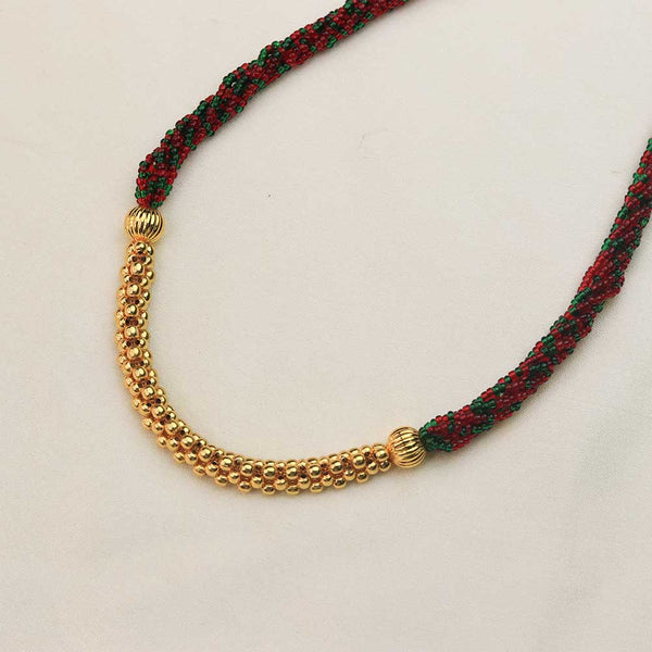 Dual Tone Thread Necklace