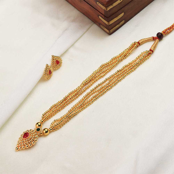Pearl Beaded Pendant Necklace