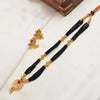 Textured Pendant Bead Necklace