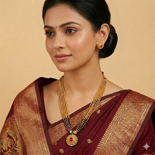Dual Tone Bead Mangalsutra