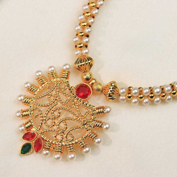 Red Beaded Temple Necklace