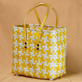 Durable Yellow & White Basket