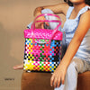 Kalapuri handmade multicolor lid top storage basket durable handwoven design for all-purpose home storage.