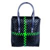 Handmade Black & Green Basket – Classic Weave Storage Decor