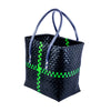 Handmade Black & Green Basket – Classic Weave Storage Decor