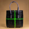 Handmade Black & Green Basket – Classic Weave Storage Decor
