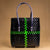 Handmade Black & Green Basket – Classic Weave Storage Decor