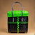 Green‑Black Grocery Lid‑Top Basket – Reusable Shopper Weave