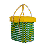 Handwoven Picnic Basket with Lid