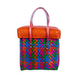 Handcrafted Colourful Basket with lid