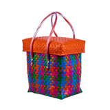 Handcrafted Colourful Basket with lid