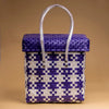 Colourful Lid‑Top Basket – Bright Toned Weave with Lid