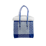 Strong Blue & White Basket with Lid