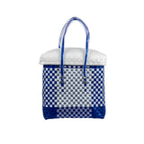 Strong Blue & White Basket with Lid