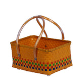 Handmade Orange Half Basket