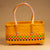 Handmade Orange Half Basket – Rustic Handwoven Container