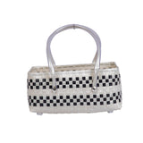 Black & White Reusable Half Basket