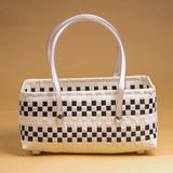 Black & White Reusable Half Basket