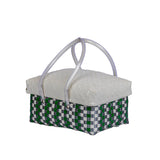 Woven Shopping Half Basket with Lid