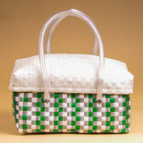 Woven Shopping Half Basket with Lid