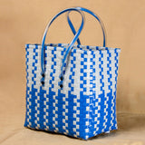 Blue & White Handcrafted Basket