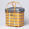 Kalapuri handmade grocery lid top basket with reusable weave eco-friendly everyday storage.