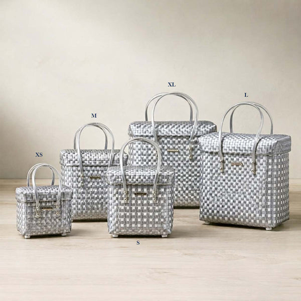 Fancy Lid‑Top Basket – Elegant Multicolor Weave with Lid