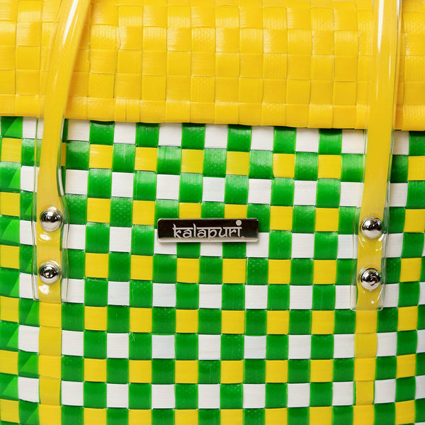 Kalapuri handmade picnic lid top basket rugged handwoven outdoor storage and carrier.