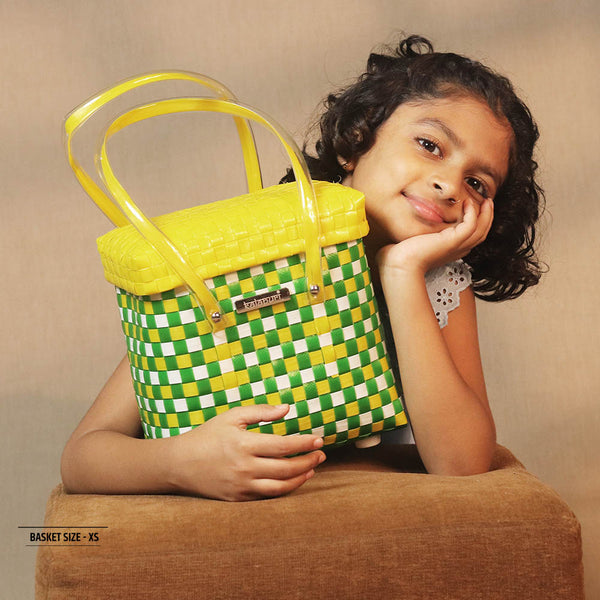 Kalapuri handmade picnic lid top basket rugged handwoven outdoor storage and carrier.