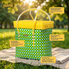 Picnic Lid‑Top Basket – Rugged Handwoven Outdoor Carrier