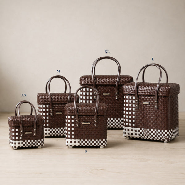 Storage Lid‑Top Basket – Classic Weave for Linens & Home